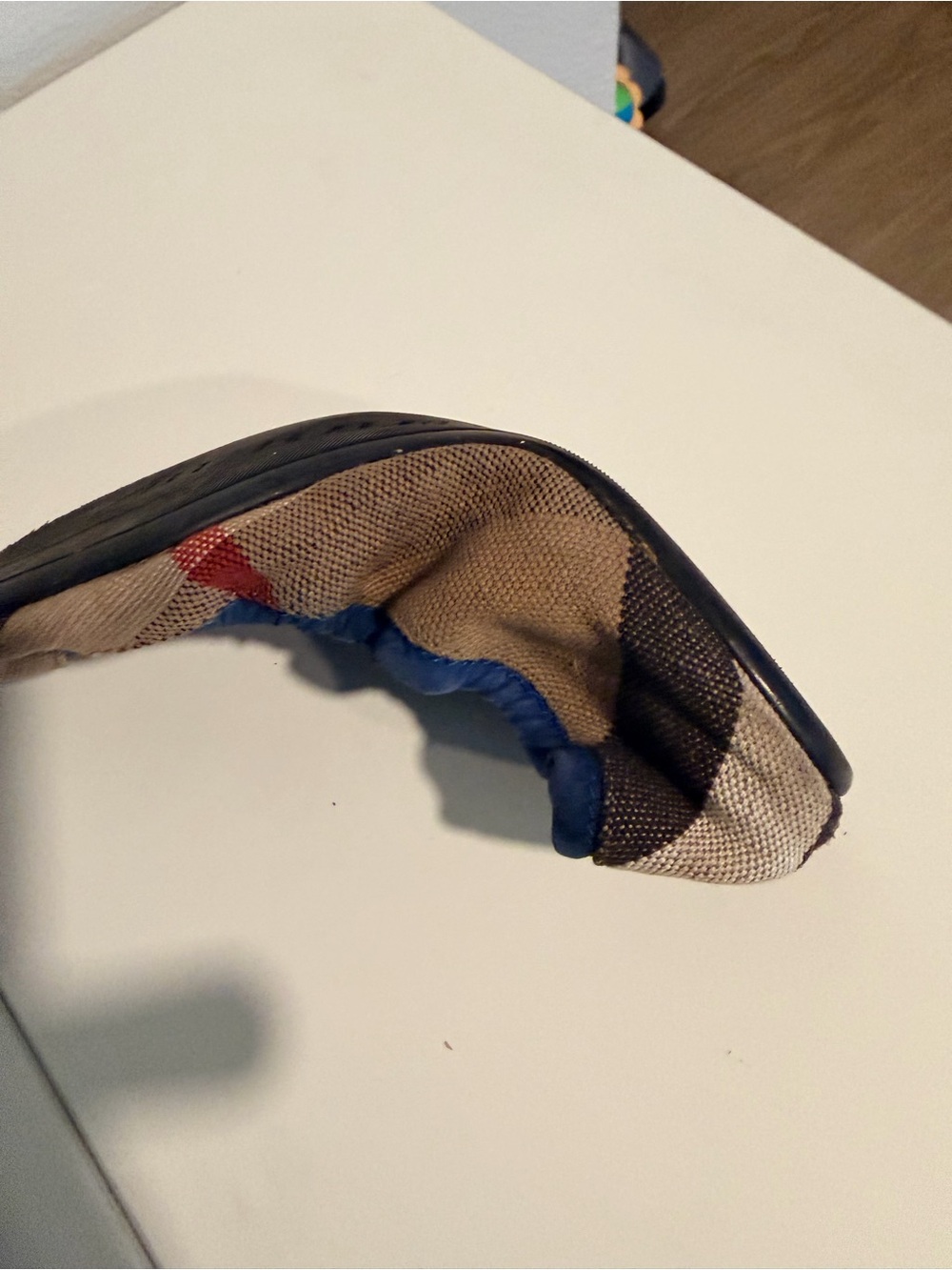 BurberryBallet Flats - Size 38-Blue and Tan - Picture 5 of 6
